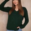 V-neck sweater dark green