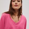 V-neck sweatshirt - pink