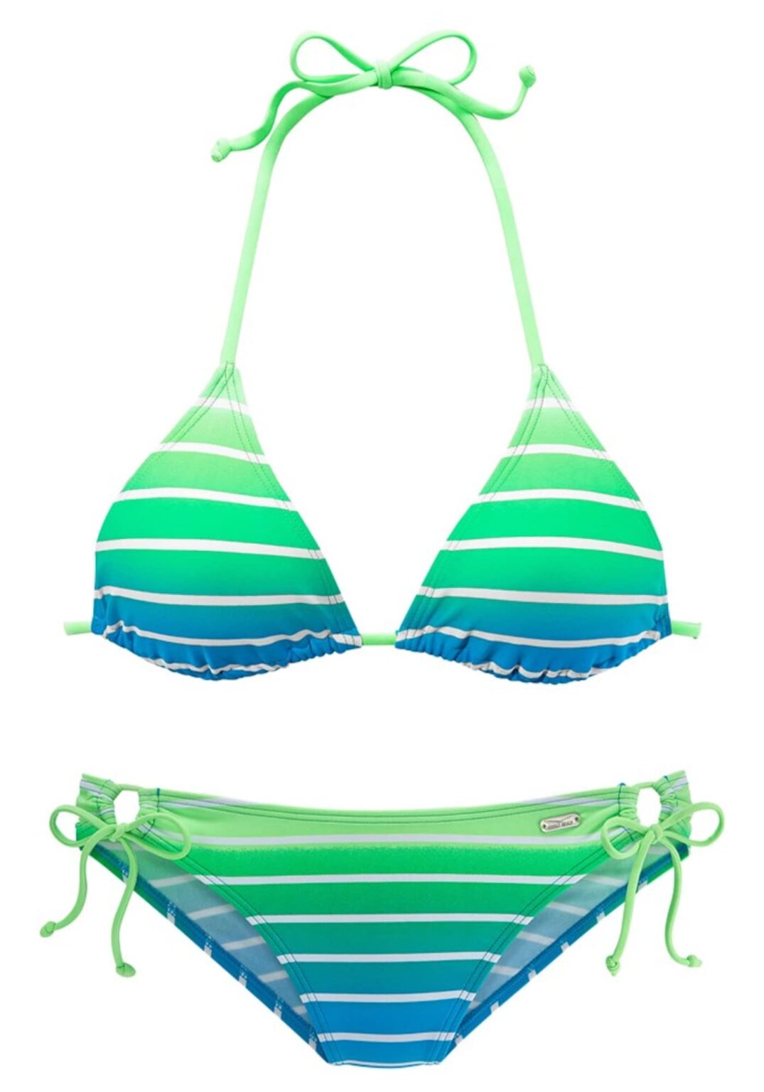 VENICE BEACH Bikini  égkék / neonzöld / fehér