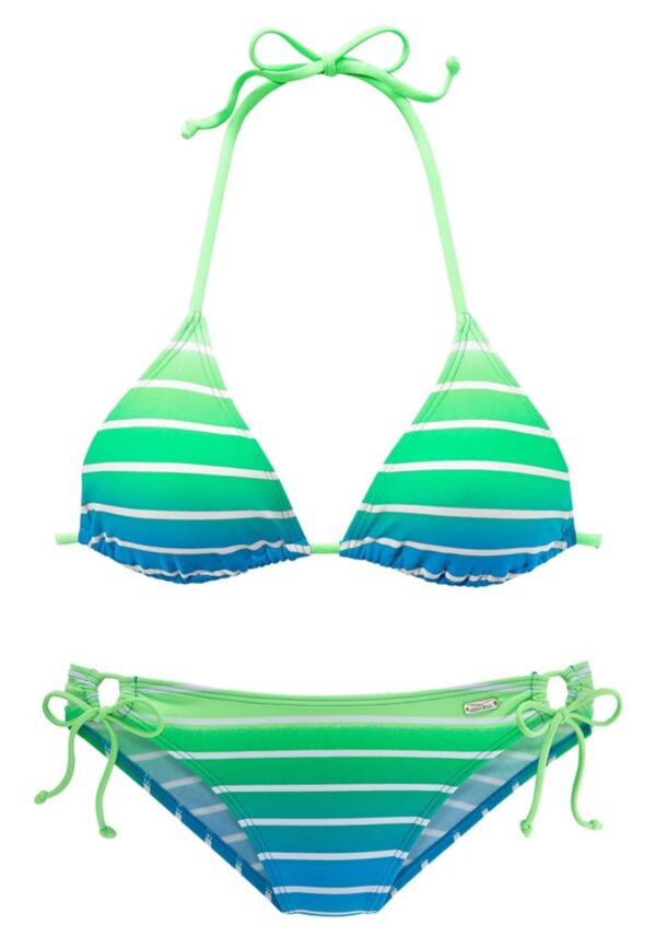 VENICE BEACH Bikini  égkék / neonzöld / fehér
