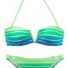 VENICE BEACH Bikini  égkék / neonzöld / fehér