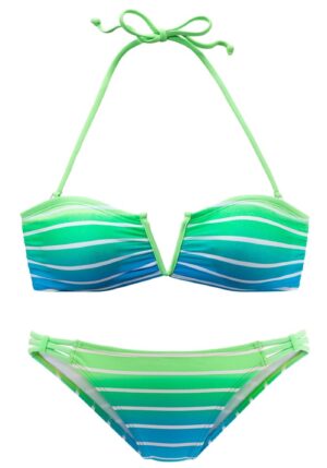 VENICE BEACH Bikini  égkék / neonzöld / fehér
