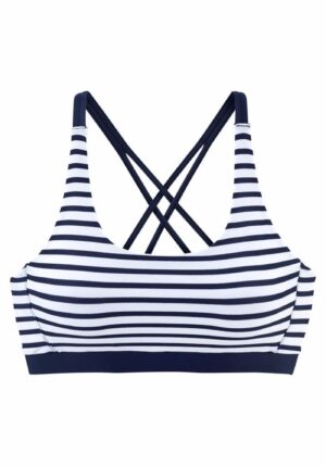 VENICE BEACH Bikini felső 'Summer'  tengerészkék / fehér