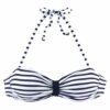 VENICE BEACH Bikini felső 'Summer'  tengerészkék / fehér