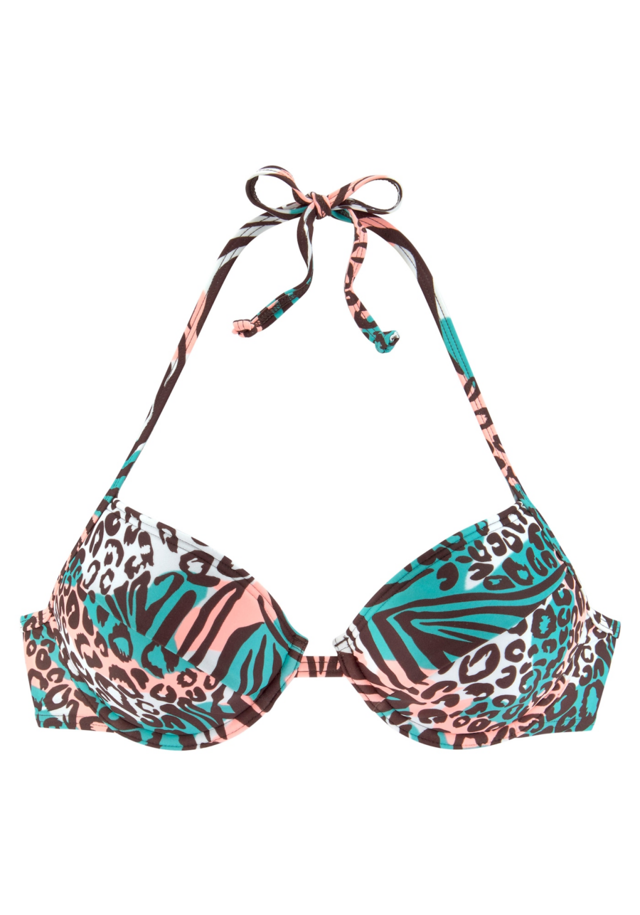 VENICE BEACH Bikini felső  barna / zöld / narancs / fehér-Ár