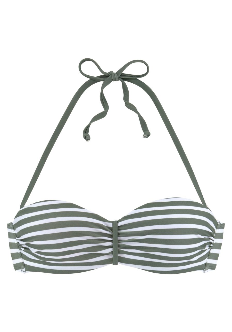 VENICE BEACH Bikini felső  khaki / fehér-Ár