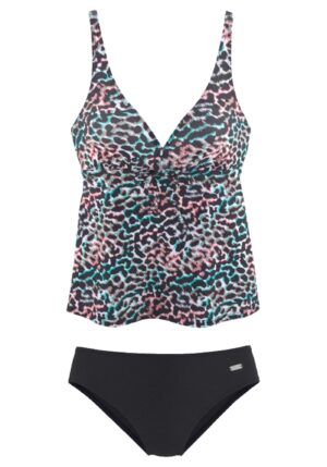 VENICE BEACH Tankini  türkiz / piros / fekete