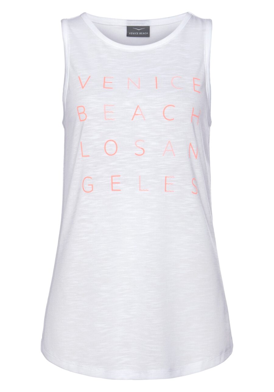 VENICE BEACH Top  narancs / fehér-hu