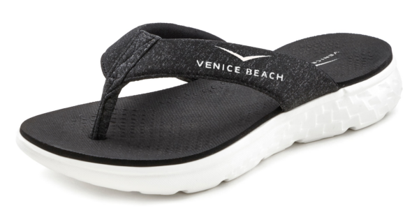 VENICE BEACH Ujjelválasztó-pántos szandál  fekete melír / piszkosfehér-Hungary