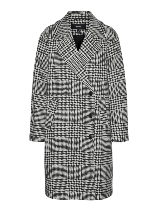 VERO MODA Átmeneti kabátok 'Hanna'  fekete / fehér-Ár