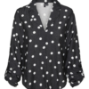 VERO MODA Blúz 'BECCA'  fekete / fehér-Ár