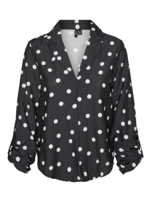 VERO MODA Blúz 'BECCA'  fekete / fehér-Ár
