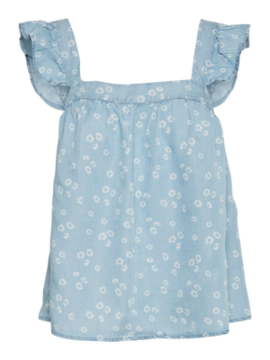 VERO MODA Blúz 'Harper'  füstkék / fehér-Hungary