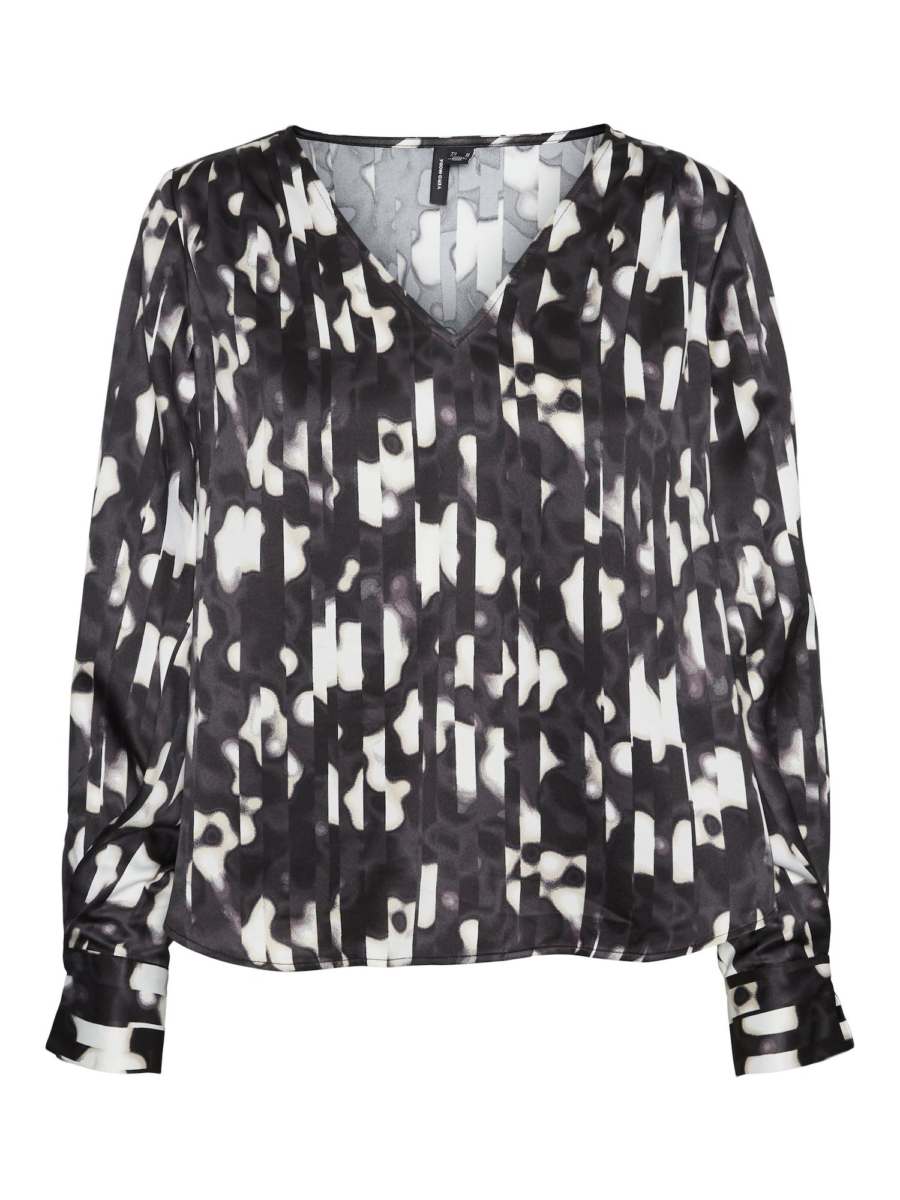 VERO MODA Blúz 'MERLE'  fekete / fehér-Ár