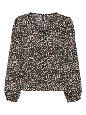 VERO MODA Blúz 'NAJA'  bézs / karamell / fekete-Ár