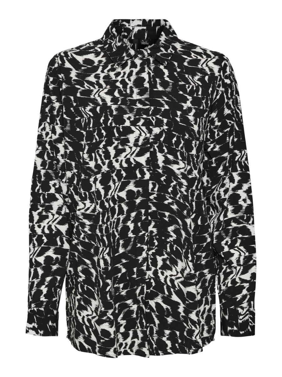 VERO MODA Blúz 'RITA BECCA'  fekete / fehér-Hungary