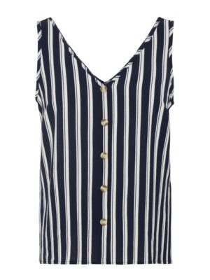 VERO MODA Blúz  tengerészkék / fehér