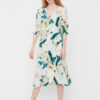 VERO MODA Oline Cream Floral Wrap Mididishes