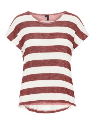 VERO MODA Póló  piros / fehér