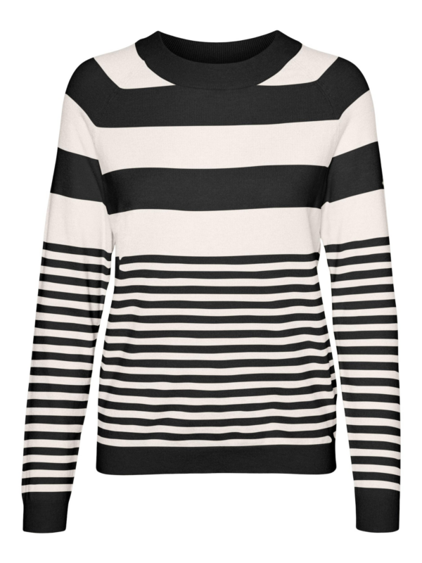VERO MODA Pulóver 'VMHAPPINESS'  krém / fekete-Ár