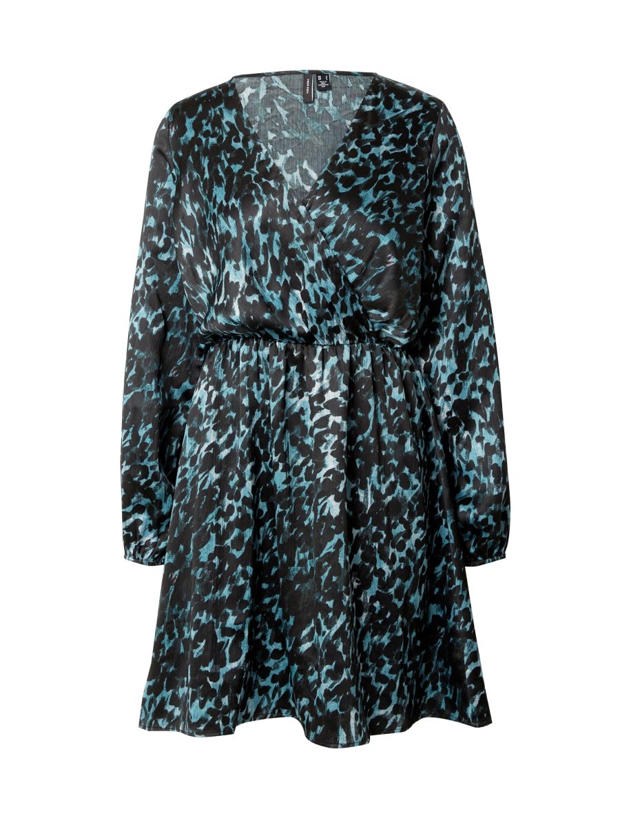 VERO MODA Ruha 'GILLEA'  smaragd / fekete-Ár