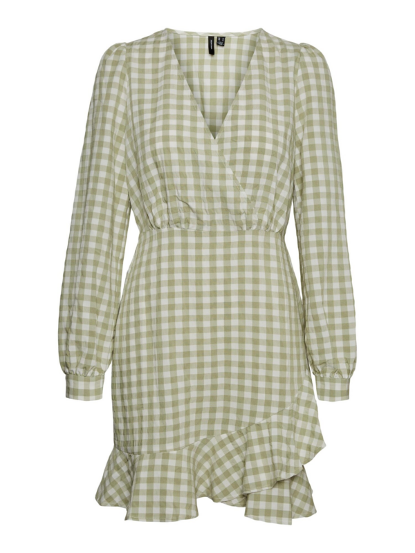 VERO MODA Ruha 'Karma'  khaki / fehér-Hungary