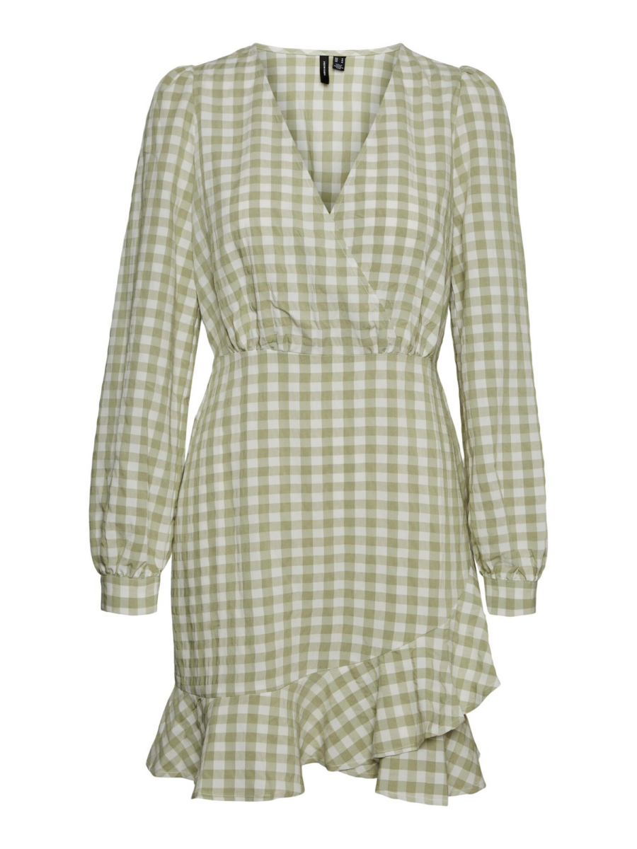 VERO MODA Ruha 'Karma'  khaki / fehér-Hungary