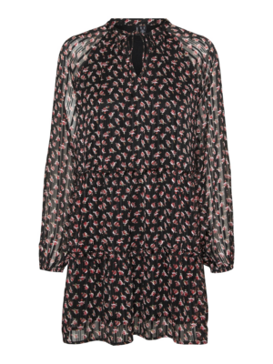 VERO MODA Ruha 'SOFIA'  fáradt rózsaszín / piros / fekete / piszkosfehér-Ár