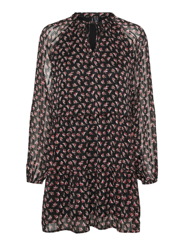 VERO MODA Ruha 'SOFIA'  fáradt rózsaszín / piros / fekete / piszkosfehér-Ár