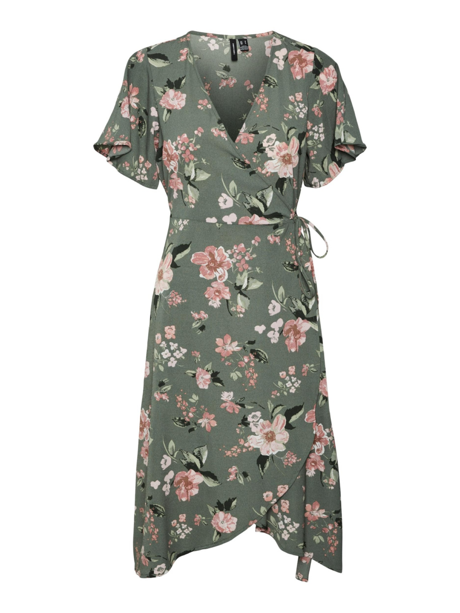 VERO MODA Ruha 'Saki'  khaki / fenyő / púder / fáradt rózsaszín-Hungary
