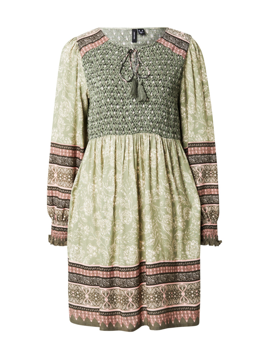 VERO MODA Ruha 'VMADDIE'  taupe / pasztellzöld / sötétzöld / rózsaszín-Hungary