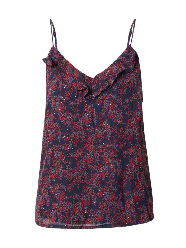 VERO MODA Top 'PEN RITA'  tengerészkék / királykék / barna / piros / fehér-hu