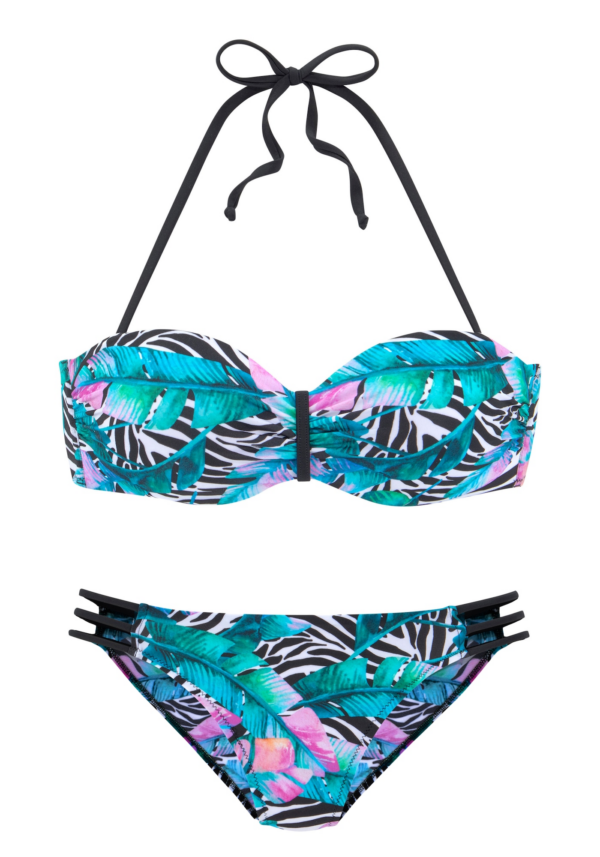 VIVANCE Bikini  ciánkék / orgona / fekete / fehér-Ár