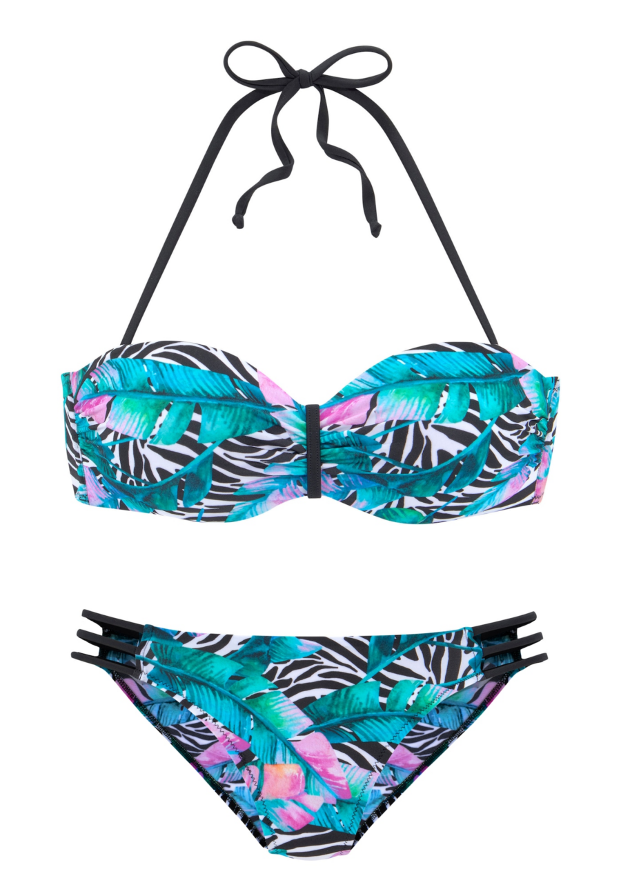VIVANCE Bikini  ciánkék / orgona / fekete / fehér-Ár