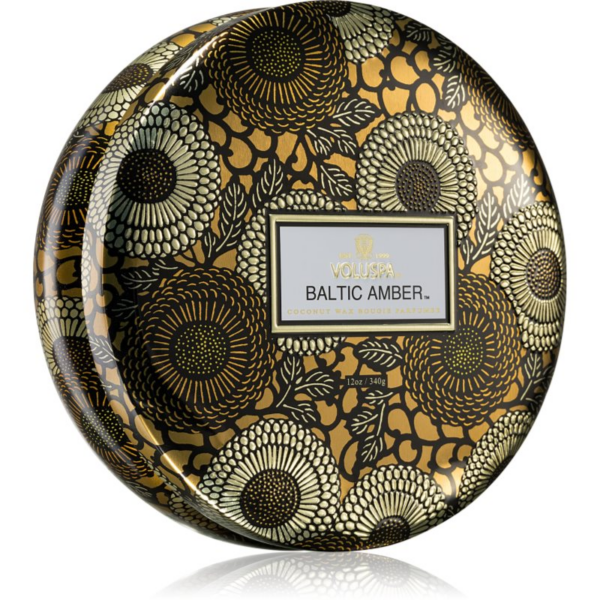 VOLUSPA Japonica Baltic Amber illatgyertya alumínium dobozban 340 g-ár