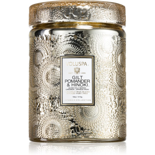 VOLUSPA Japonica Holiday Gilt Pomander & Hinoki illatgyertya 510 g-ár