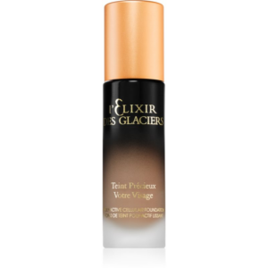 Valmont l' Elixir des Glaciers Teint Précieux Magas fedésű alapozó a bőr kisimításáért és a pórusok minimalizásáért árnyalat Amber Beige in Florence 3-Ár