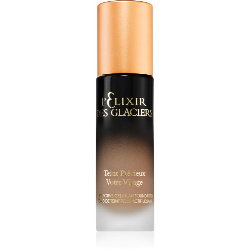 Valmont l' Elixir des Glaciers Teint Précieux Magas fedésű alapozó a bőr kisimításáért és a pórusok minimalizásáért árnyalat Amber Beige in Florence 3-Ár