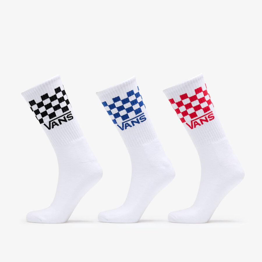 Vans Classic Check Crew 3-Pack White 38.5-42-alacsony-ár