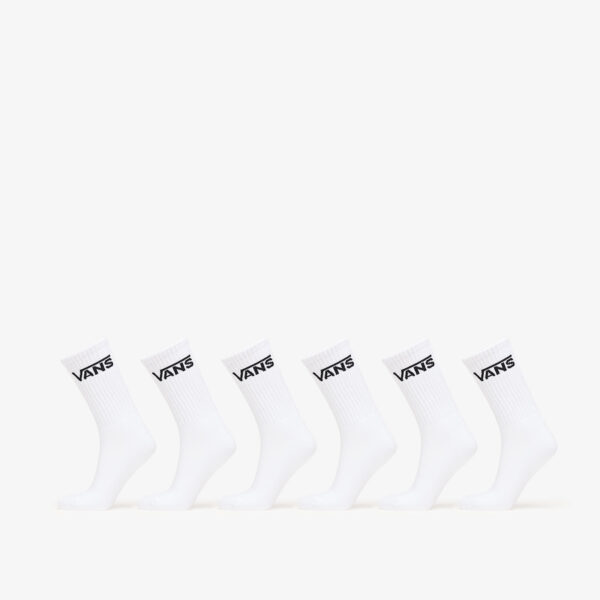 Vans Classic Crew Socks 6-Pack White 9.5-13-alacsony-ár