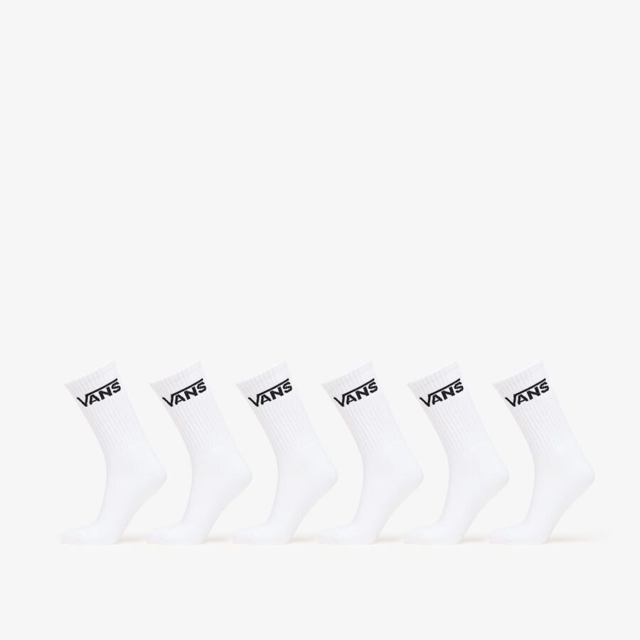Vans Classic Crew Socks 6-Pack White 9.5-13-alacsony-ár