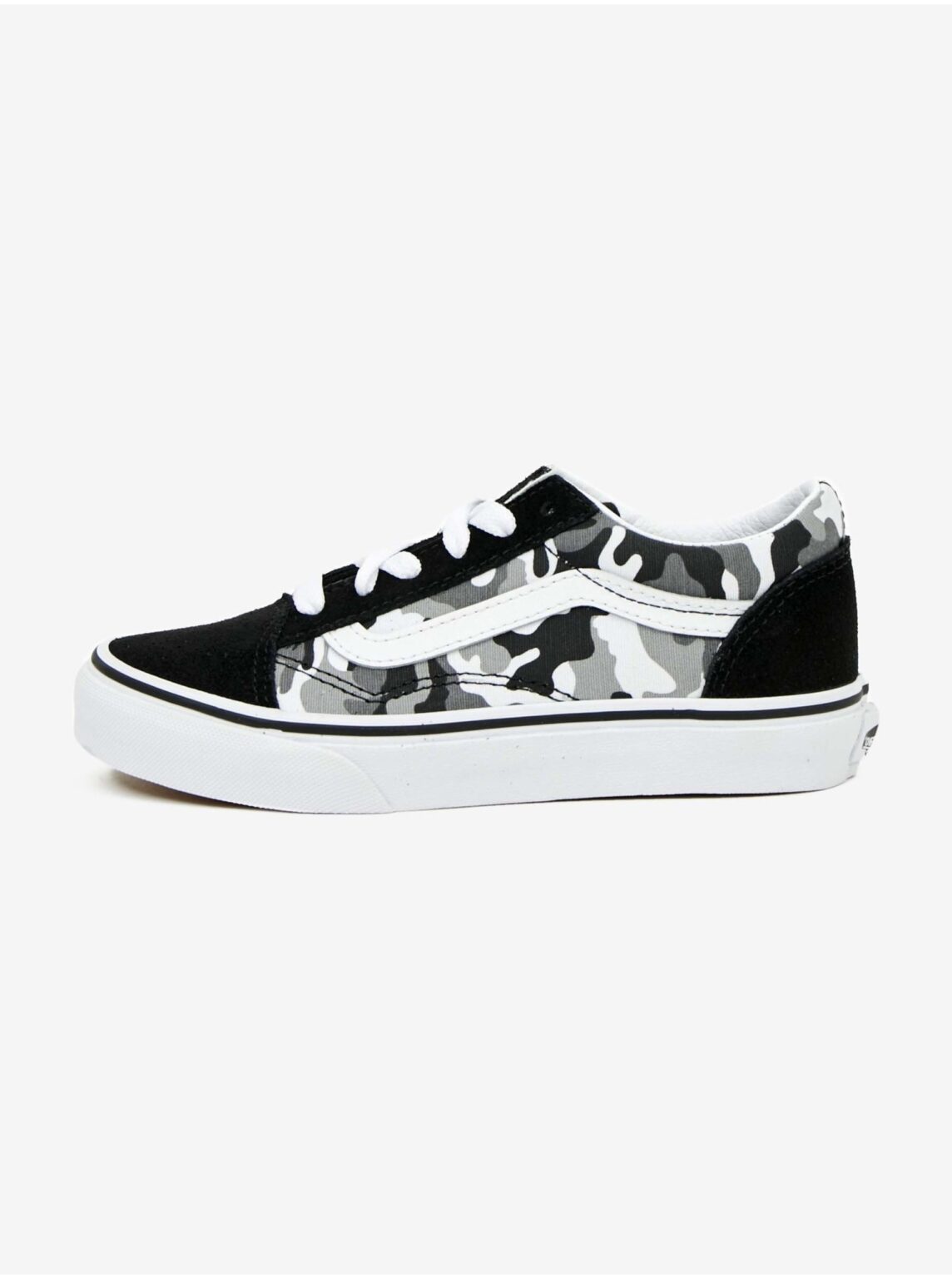 Vans Grey-black boys' patterned sneakers with suede finish details V - unisex