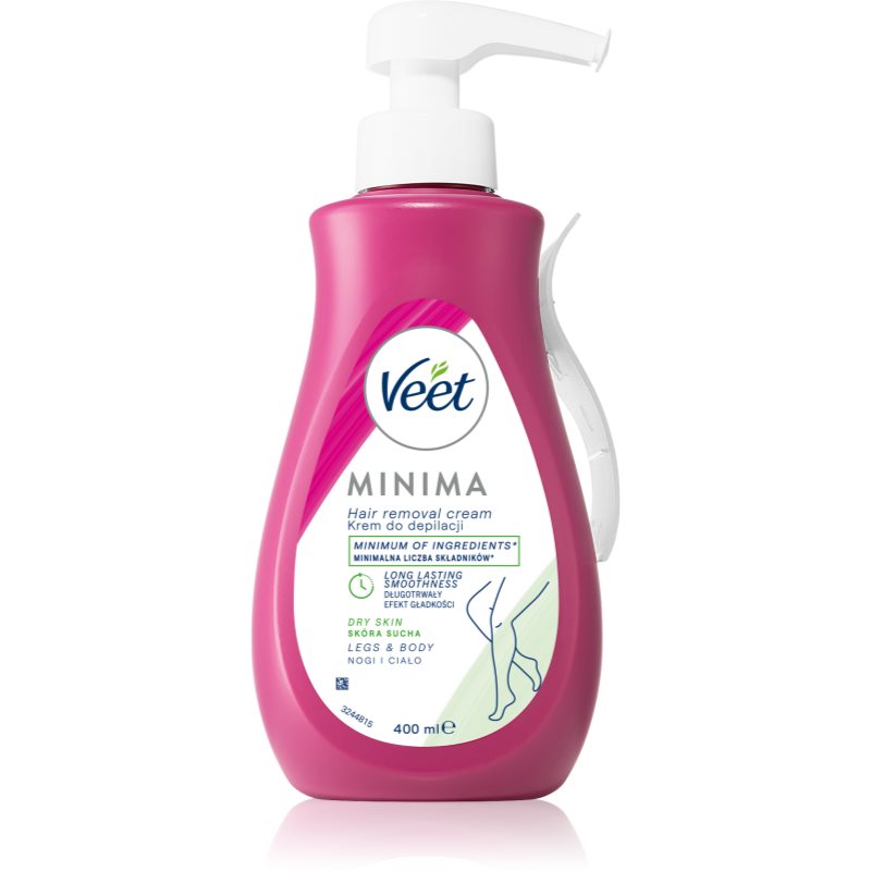 Veet Minima Dry Skin Hidratáló krém Szőrtelenítő száraz bőrre 400 ml-Ár