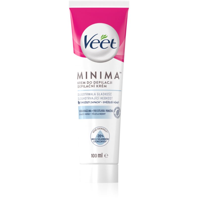 Veet Minima Sensitive Skin szőrtelenítő krém az érzékeny bőrre Aloe Vera és E-vitamin 100 ml-Eredeti