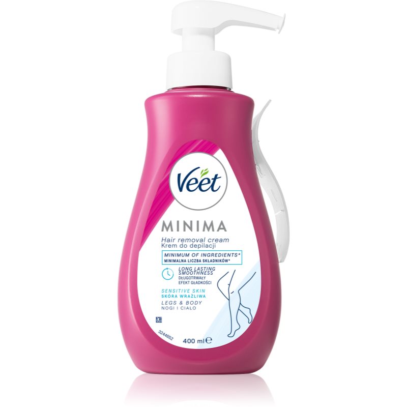 Veet Minima Sensitive Skin szőrtelenítő krém az érzékeny bőrre Aloe Vera és E-vitamin 400 ml-Eredeti