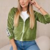 Velour hoodie green