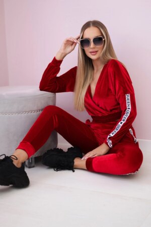 Velour set with red Queen lettering