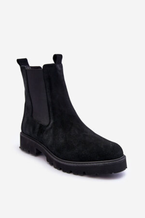 Velúr bokacsizma Nicole Black 2672