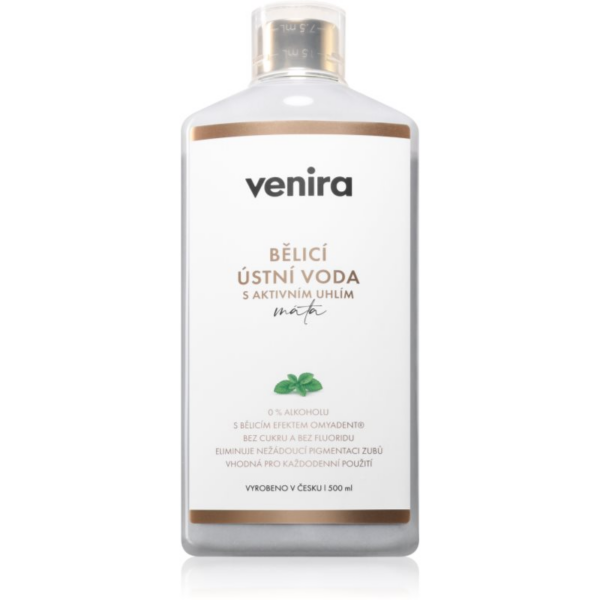 Venira Whitening Mouthwash with Active Charcoal fehérítő szájvíz aktív szénnel 500 ml