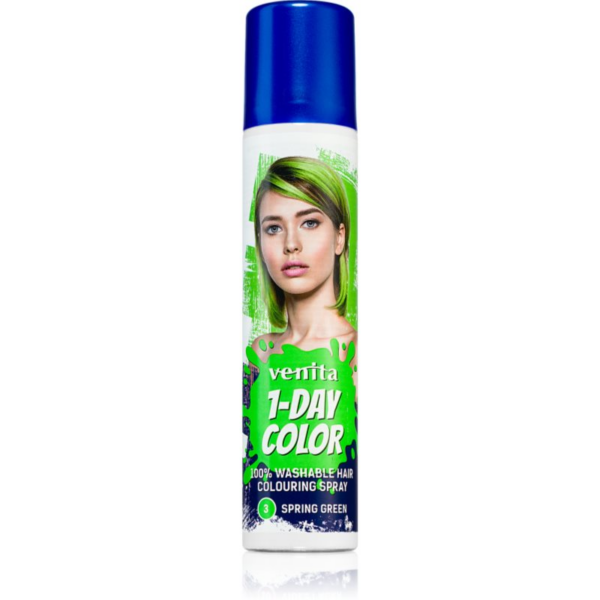 Venita 1-Day Color színező spray hajra árnyalat No. 3 - Spring Green 50 ml-Ár